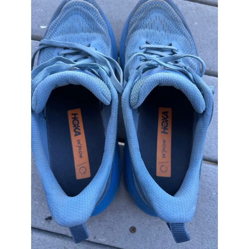 HOKA Skyflow Men’s Running Shoes Blue Orange Size 9.5 D Athletic Sneakers